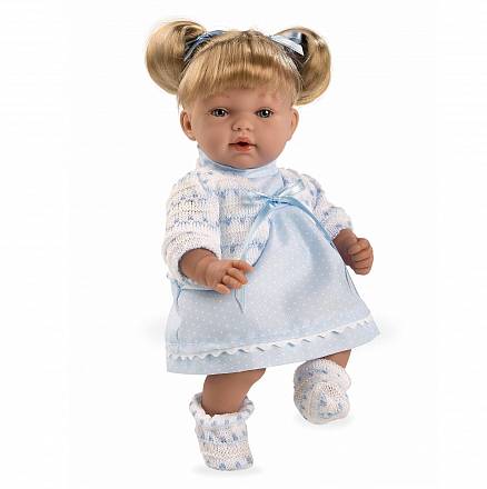 Мягкая кукла из серии Arias Elegance, смеется, в голубом платье, 28 см. 